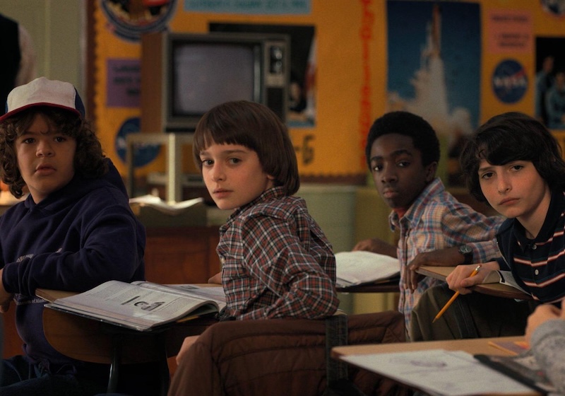 Image des 4 garçons dans la saison 2 de Stranger things